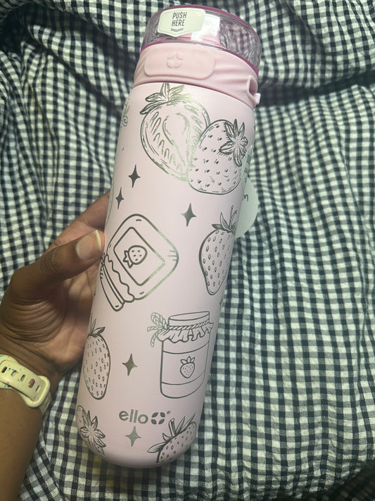 Strawbs and Jam Water Bottle